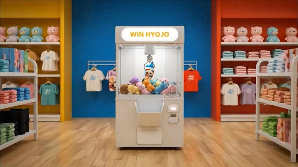 Display-ready PDQ fixtures and collectible wall in a toy retail store